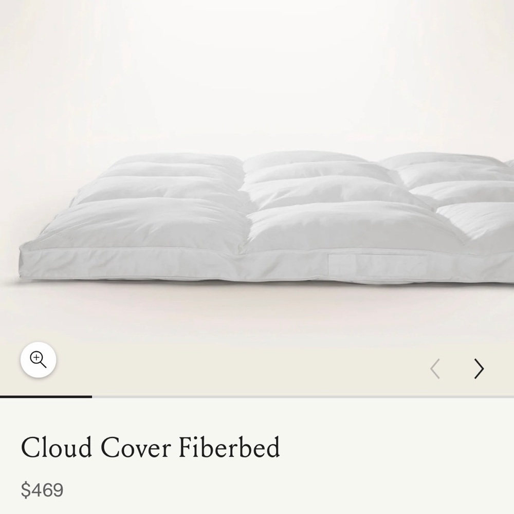 Boll & Branch Cloud Cover Mattress Topper - White Queen